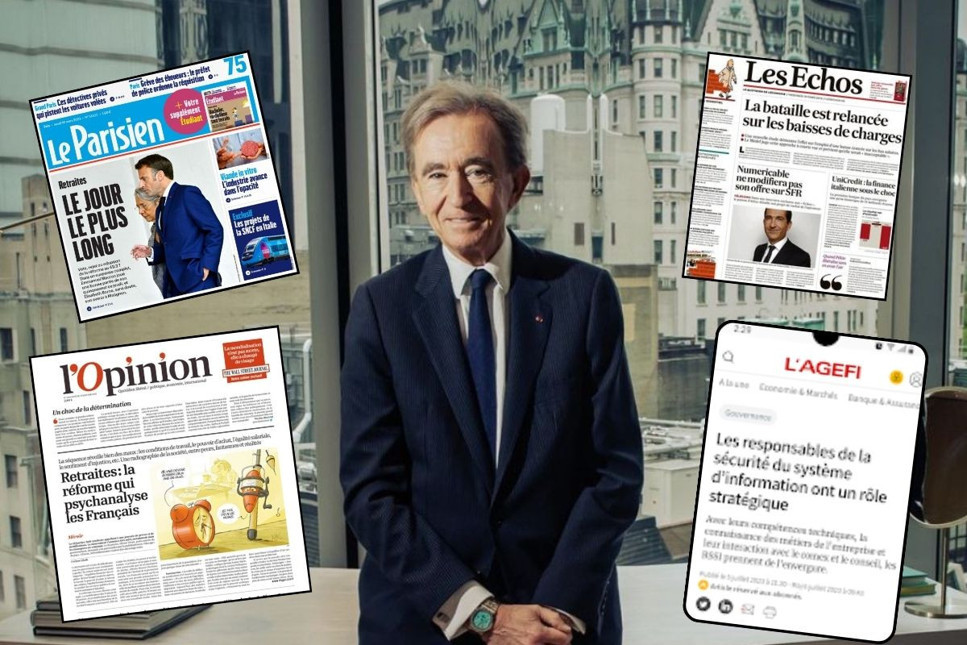 Lüks krallığından medya imparatorluğuna: LVMH'nin patronu ve Avrupa'nın en zengin insanı olan Bernard Arnault, L'Opinion ve Agefi’yi satın alıyor