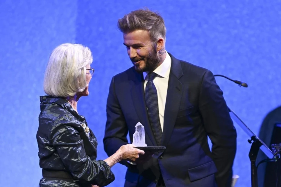 Davos'ta Kristal Ödül alan David Beckham: Türk futbolunun büyük bir hayranıyım