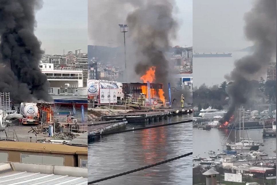 Pendik Marina'da yangın paniği