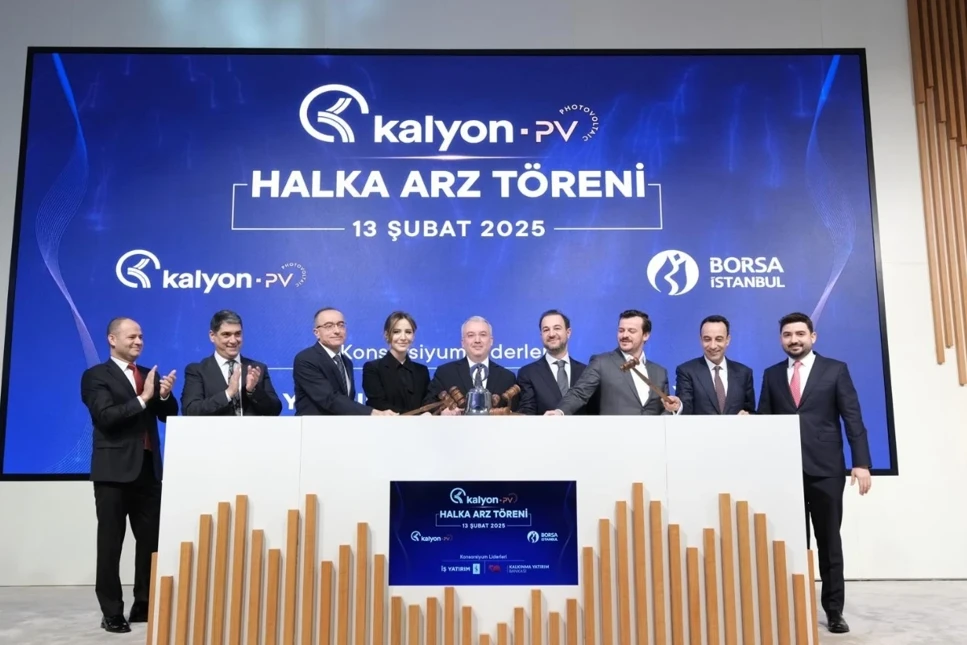 Halka arz sürecini tamamlayan Kalyon PV için Borsa İstanbul’da gong çaldı