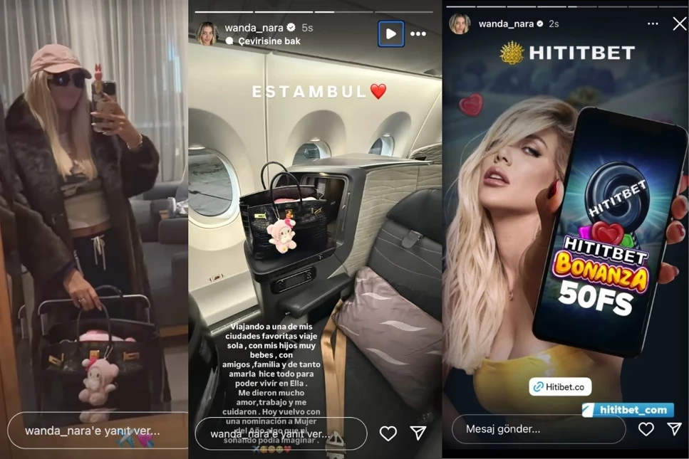 Wanda Nara'nın Türkiye yolunda sanal bahis reklamı