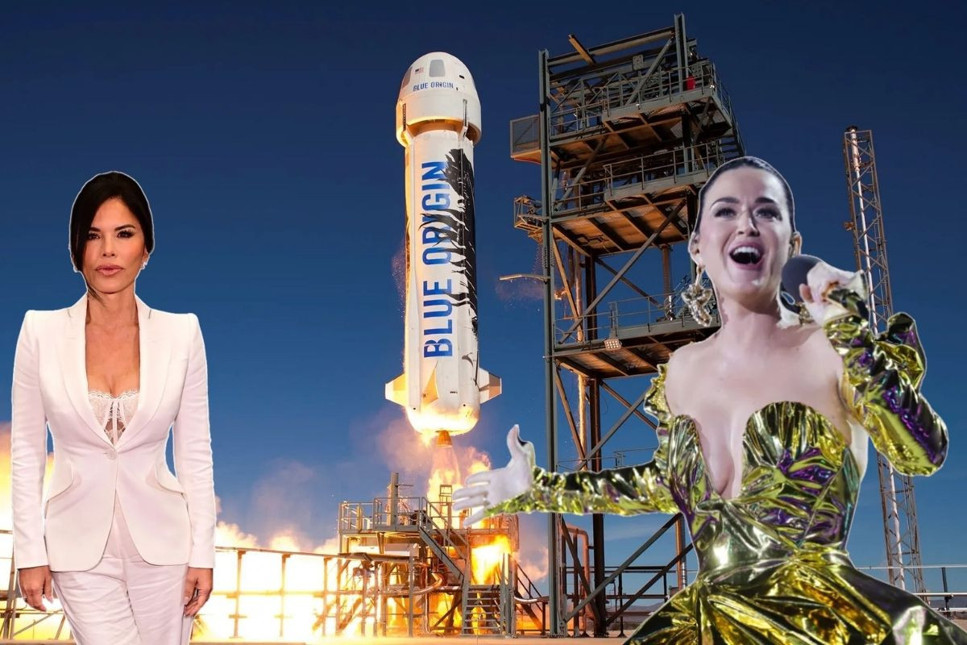 İş insanı Jeff Bezos, nişanlısı Lauren Sanchez ile ünlü şarkıcı Katy Perry'yi uzay yolculuğuna çıkarıyor