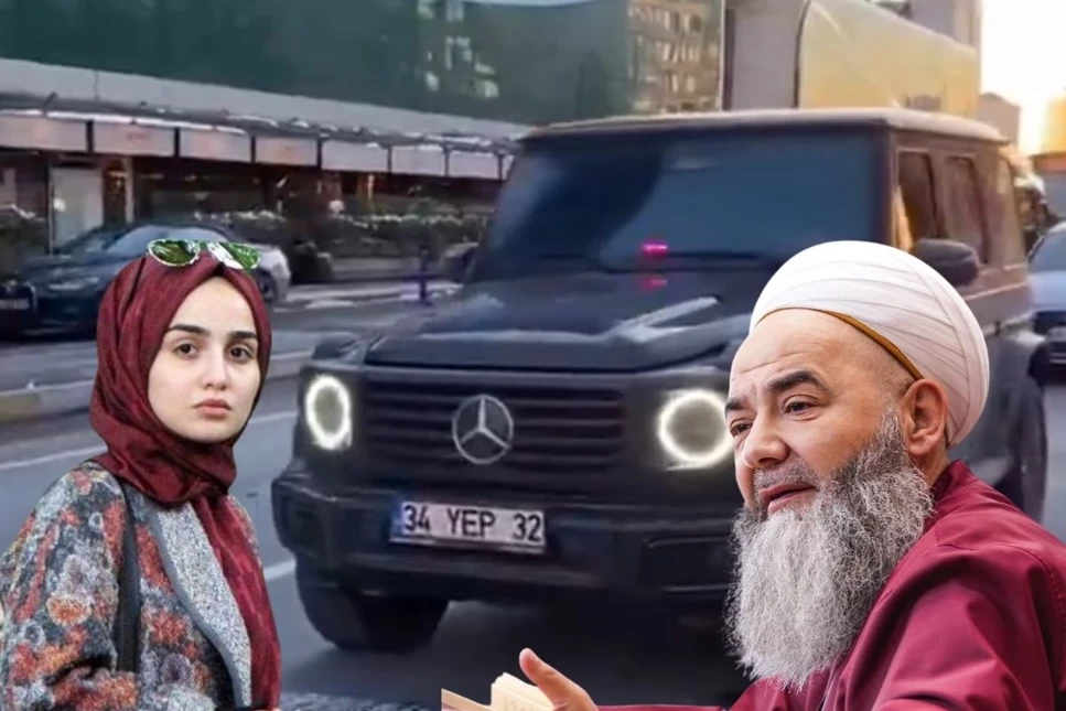 Kızı Yüsra’nın düğününde gelinlik giymesine itiraz eden Cübbeli Ahmet, çakarlı Mercedes cipe ise laf etmedi