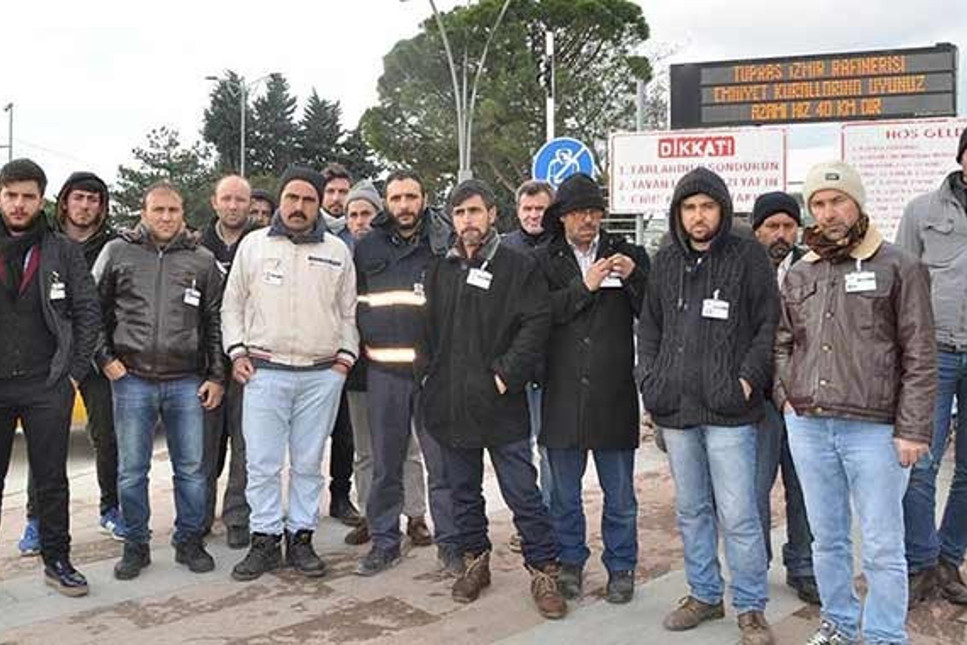 3 aydır ücret alamayan TÜPRAŞ’ın taşeron işçileri eylem yaptı