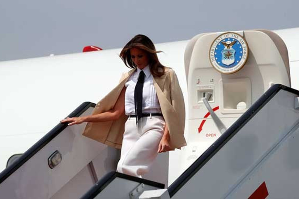 ABD First Lady'si haftasonu tatiline askeri jetle gitti
