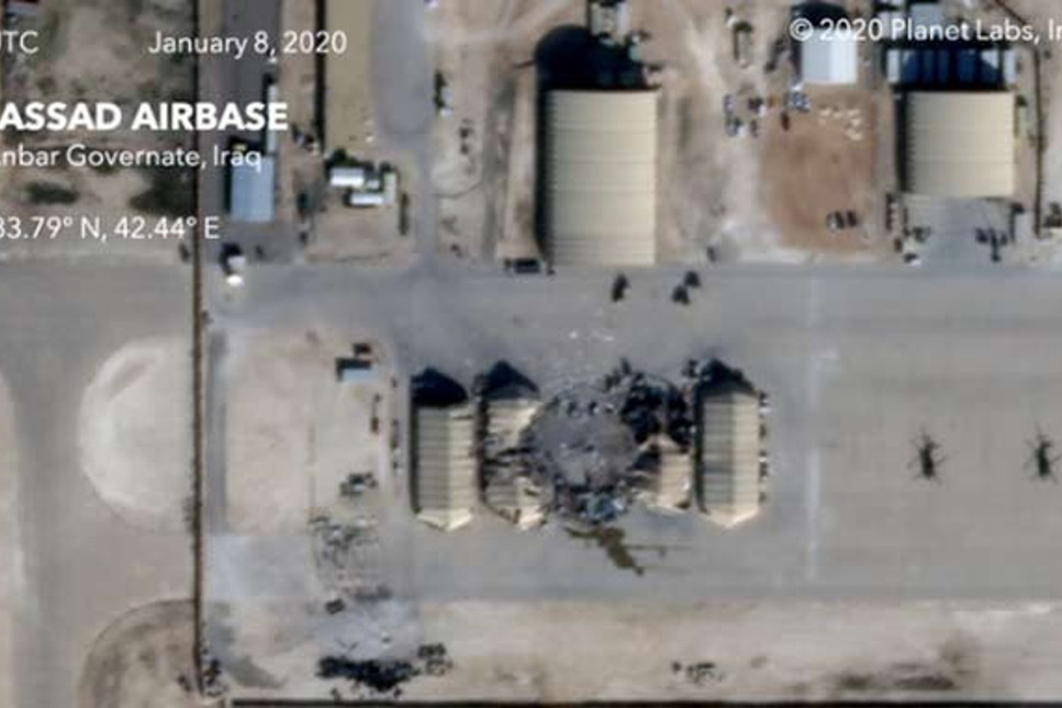 Irak’ta bombalanan ABD üssünün görüntüleri ortaya çıktı