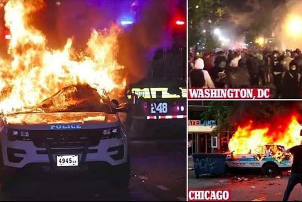 ABD yanıyor! Beyaz Saray önünde çatışmalar yaşandı