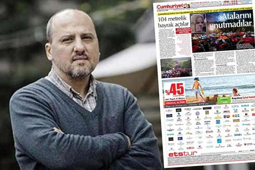 Ahmet Şık'tan Cumhuriyet gazetesinin arka sayfasındaki ETS Tur reklamına tepki