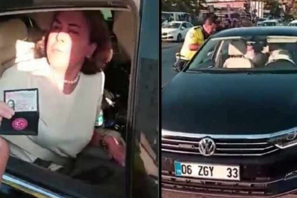 Ak Parti Milletvekili Zeynep Gül Yılmaz'dan trafik polisine 'Ş.....size bak'
