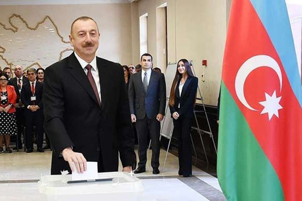 Aliyev rekor oyla yeniden Azerbaycan cumhurbaşkanı seçildi