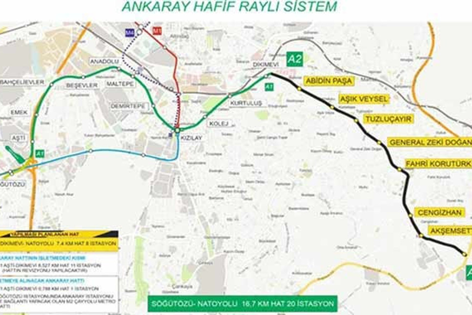 Ankara'da yeni metro hattı