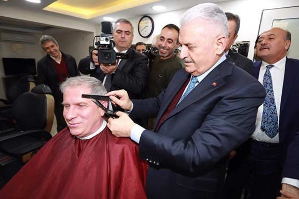 Başbakan Yıldırım'dan vatandaşa tıraş: Saç mı sakal mı?