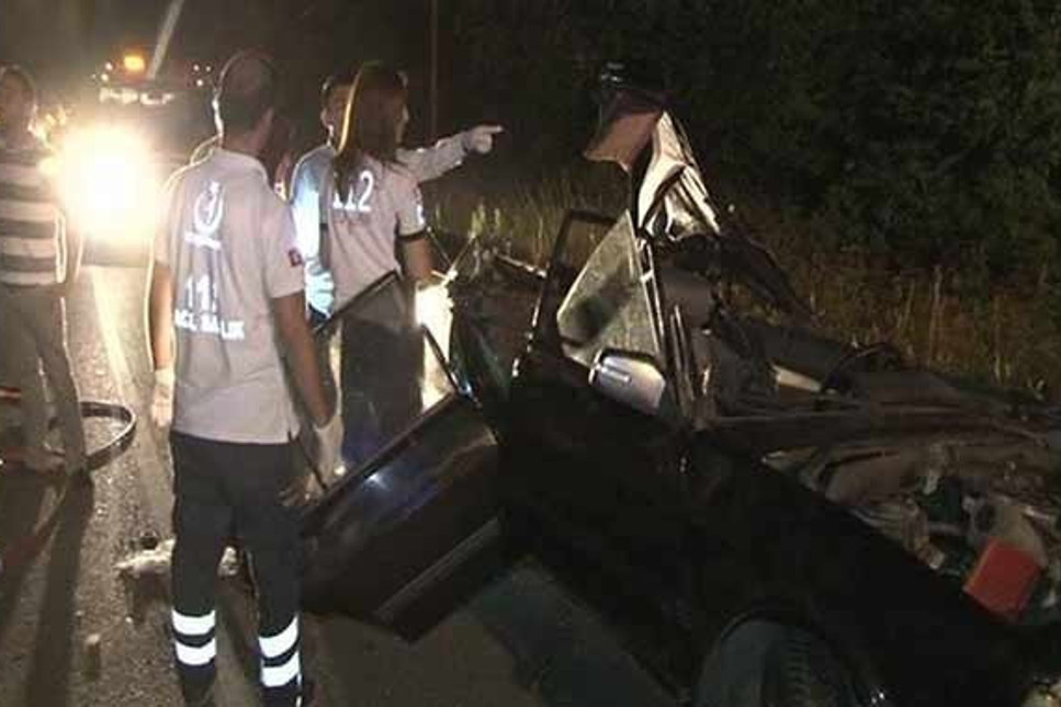 Beykoz'da korkunç kaza: Kopan kafayı aradılar!