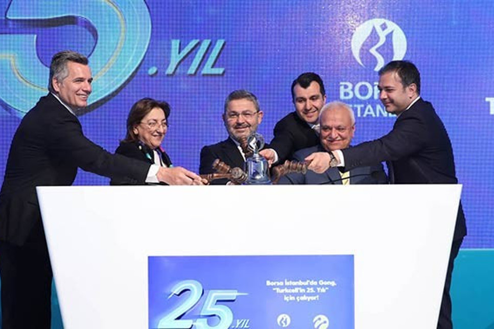 Borsa İstanbul'da gong 25. yılını kutlayan Turkcell için çaldı