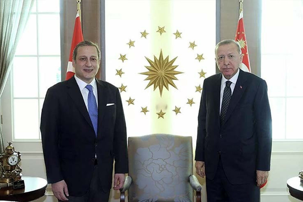 Cumhurbaşkanı Erdoğan, Galatasaray Başkanı Burak Elmas'la görüştü