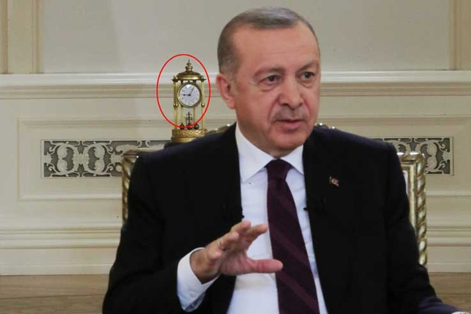 Cumhurbaşkanı Erdoğan'ın arkasındaki antika saatin sırrı çözüldü