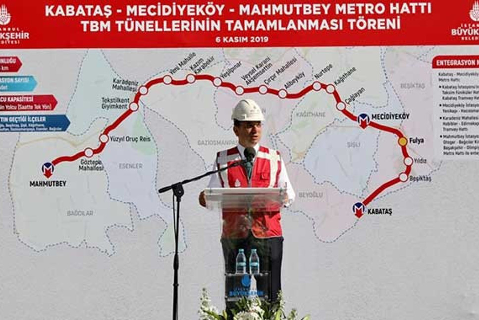 Ekrem İmamoğlu, Kabataş-Mahmutbey Metro Hattının açılış tarihini açıkladı