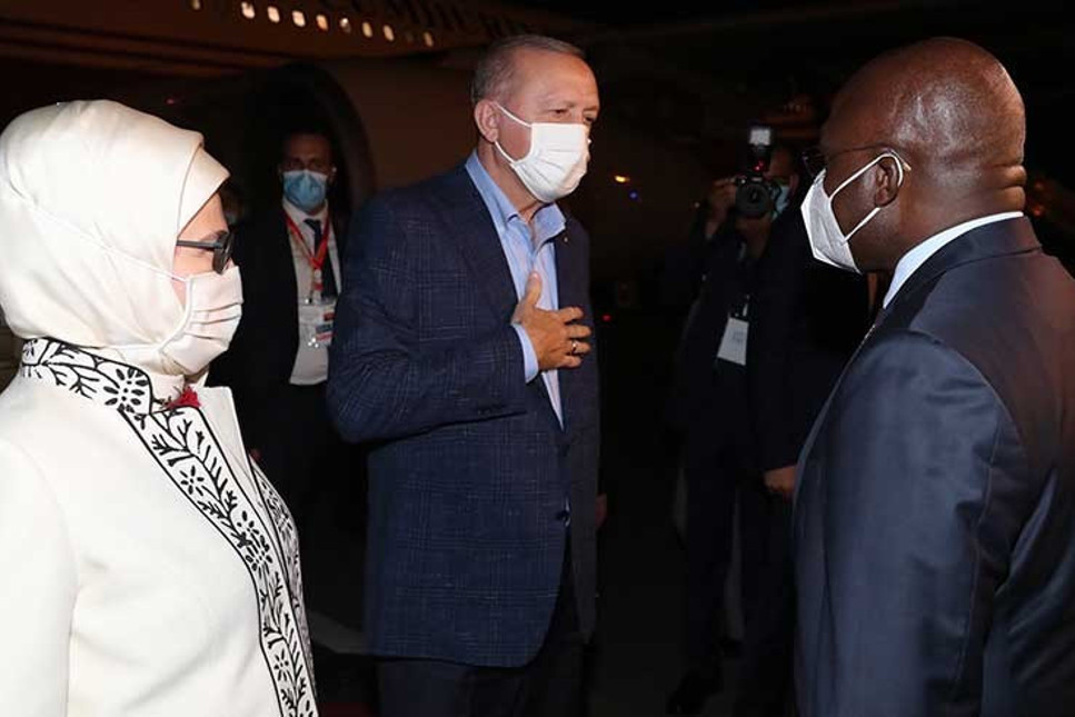 Erdoğan, Afrika ziyaretinin ilk durağı olan Angola’ya geldi