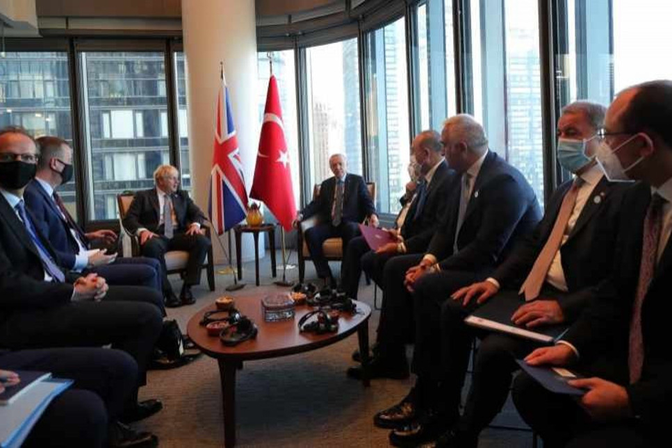 Erdoğan, BM Genel Kurulu'nda İngiltere Başbakanı Johnson ile bir araya geldi