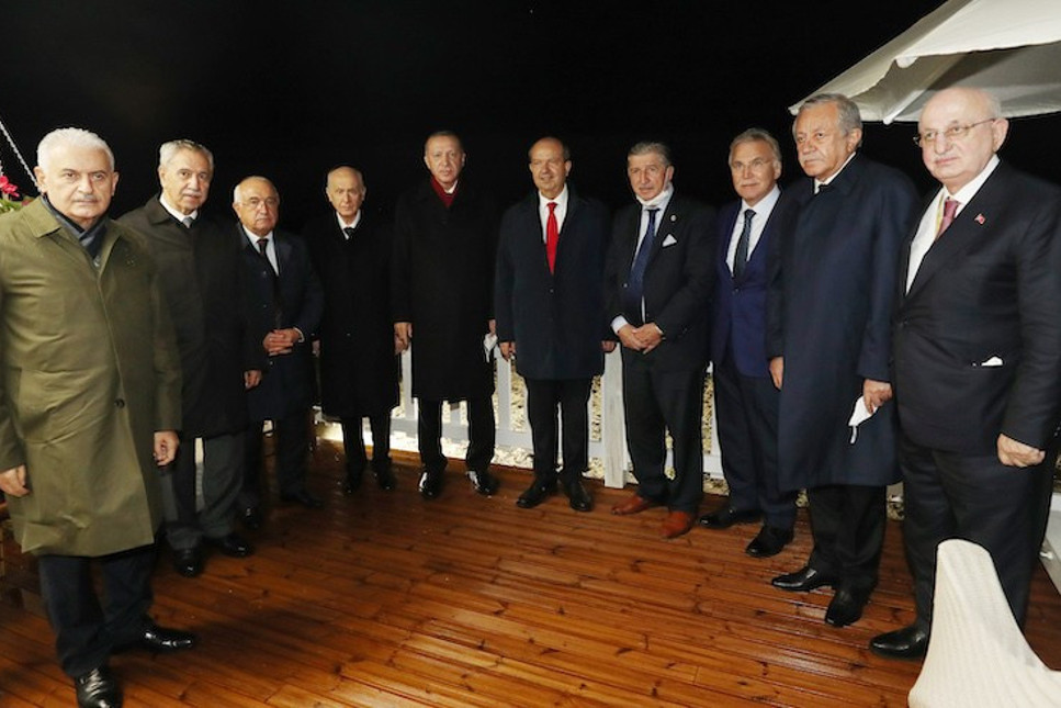 Erdoğan, Bahçeli ve Tatar Maraş'ta: Artık kendi göbeğimizi kendimiz kesmek durumundayız