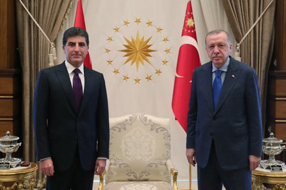 Erdoğan, IKBY Başkanı Barzani'yle bir saat 15 dakika görüştü