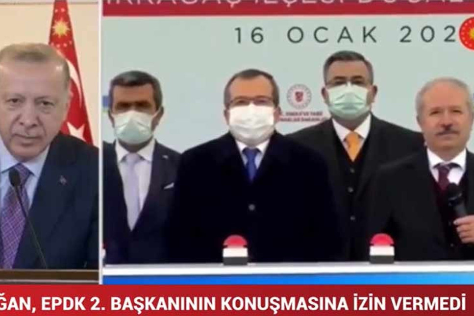 Erdoğan: Sen mikrofonu vekilimize ver ya!
