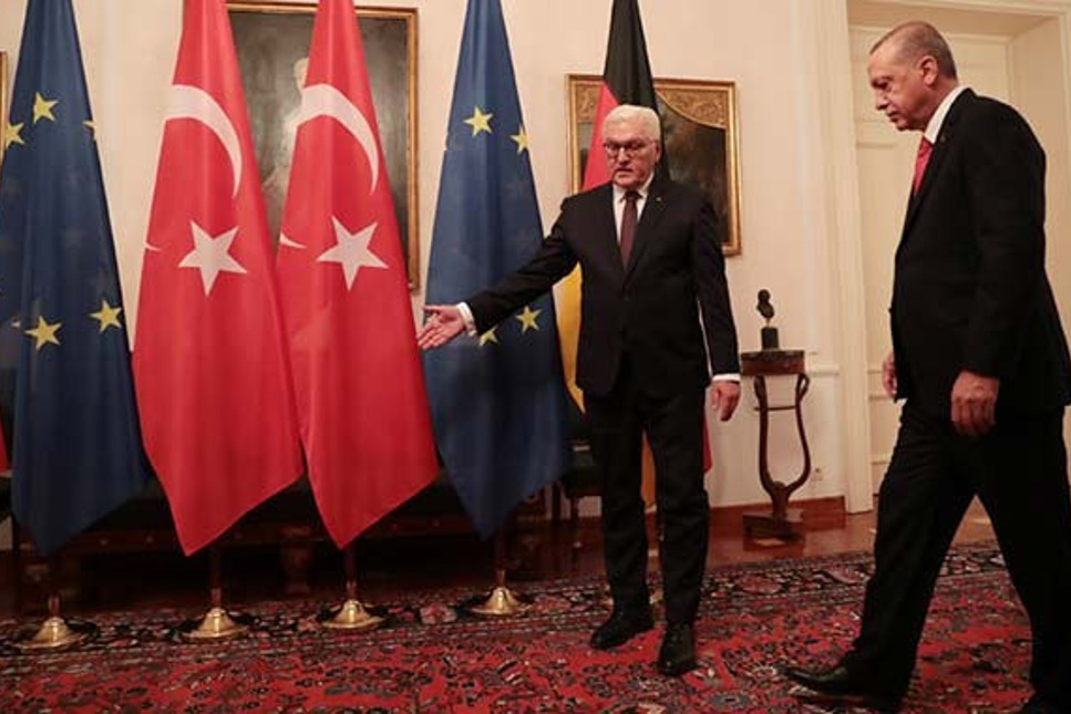 Erdoğan'dan Almanya Cumhurbaşkanına sitem: Muhabbet sofrasında bunlar konuşulmaz