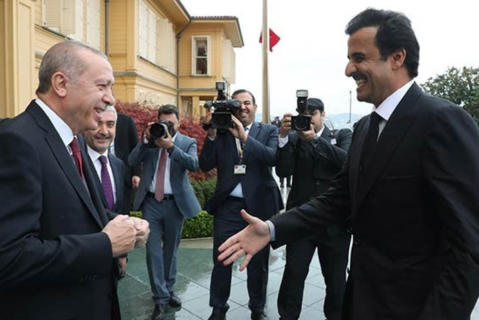 Erdoğan'dan Katar Emiri Şeyh Sani'ye sıcak karşılama