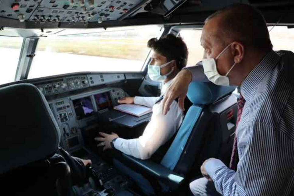 Erdoğan ve pilotlar arasında ilginç pist diyaloğu: Atatürk Havalimanı'nı örnek gösterdiler