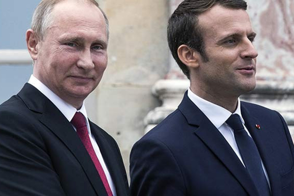 İçki içtikten sonra 'Putin'le eşit olduğunu' söyleyen Macron, sosyal medyanın hedefinde