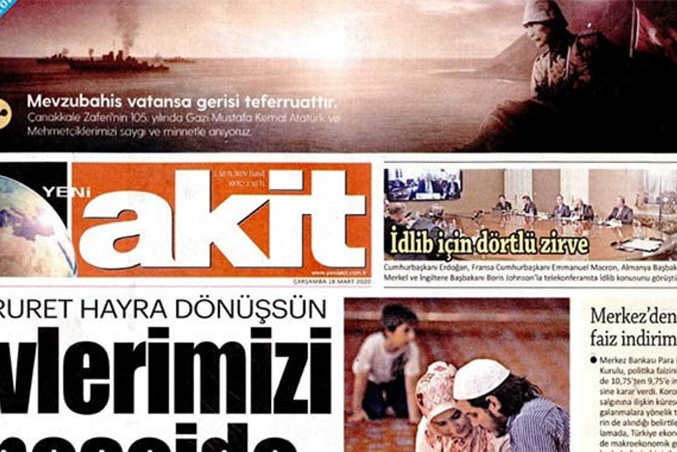 İsmail Saymaz'dan Yeni Akit'e: Ölümüne nefret ettiği Atatürk'ün fotoğrafını sürmanşete koymuş; para için vazgeçmeyecekleri değerleri yok