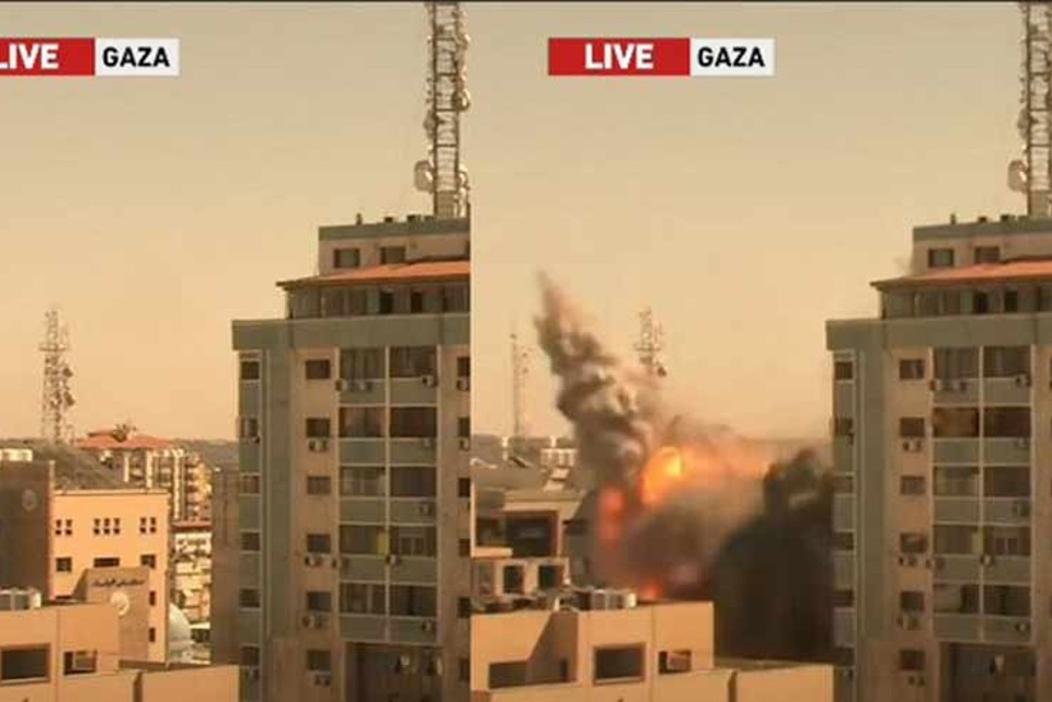 İsrail, Gazze'de medyanın bulunduğu 13 katlı binayı bombaladı
