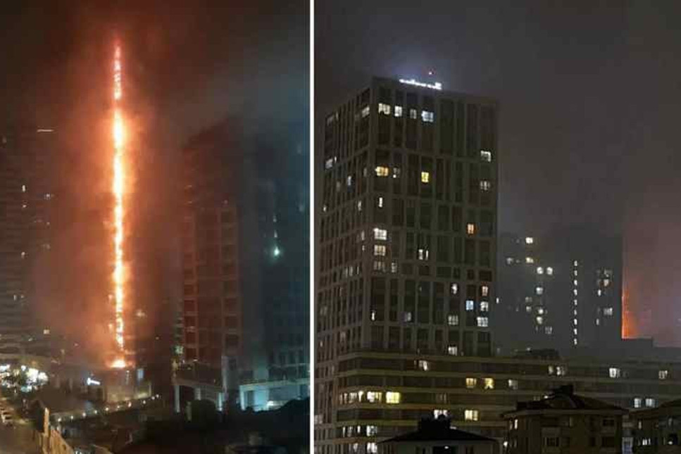 İstanbul Fikirtepe'de 24 katlı rezidansta korkutan yangın!
