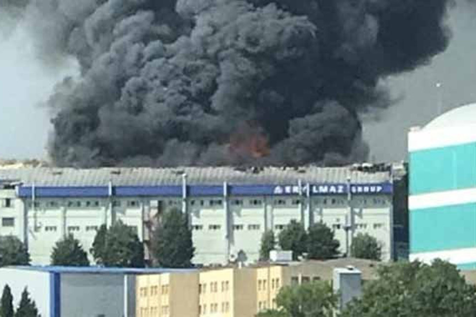 İstanbul Hadımköy'de dev tekstil fabrikası yandı