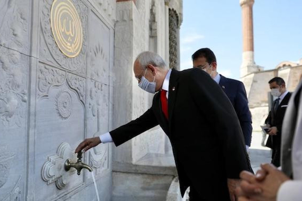 Kılıçdaroğlu, İmamoğlu'nu teftiş etti: Tarihi çeşmelerde sular akıyor mu?