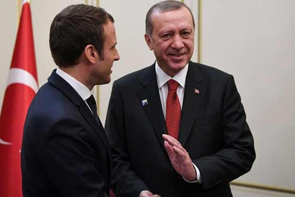 Cumhurbaşkanı Erdoğan, küstah çıkış yapan Macron ile görüştü