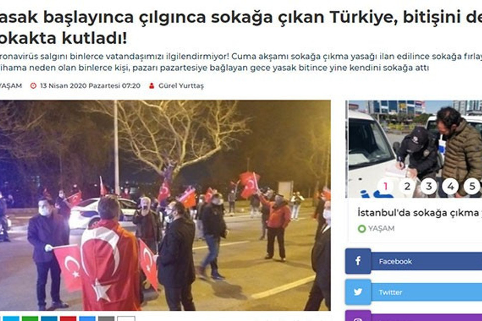 Ortadoğu'dan Zaytung haberi: Yasak başlayınca çılgınca sokağa çıkan Türkiye, bitişini de sokakta çılgınca kutladı!