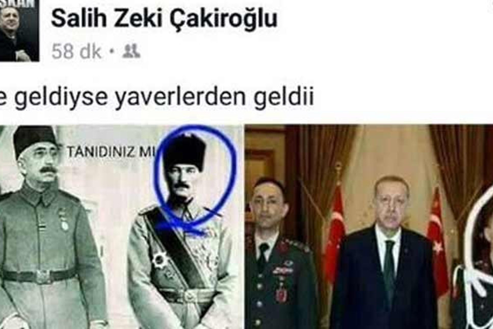 Salih Zeki Çakıroğlu'nun Atatürk’lü ‘yaver’ paylaşımına soruşturma