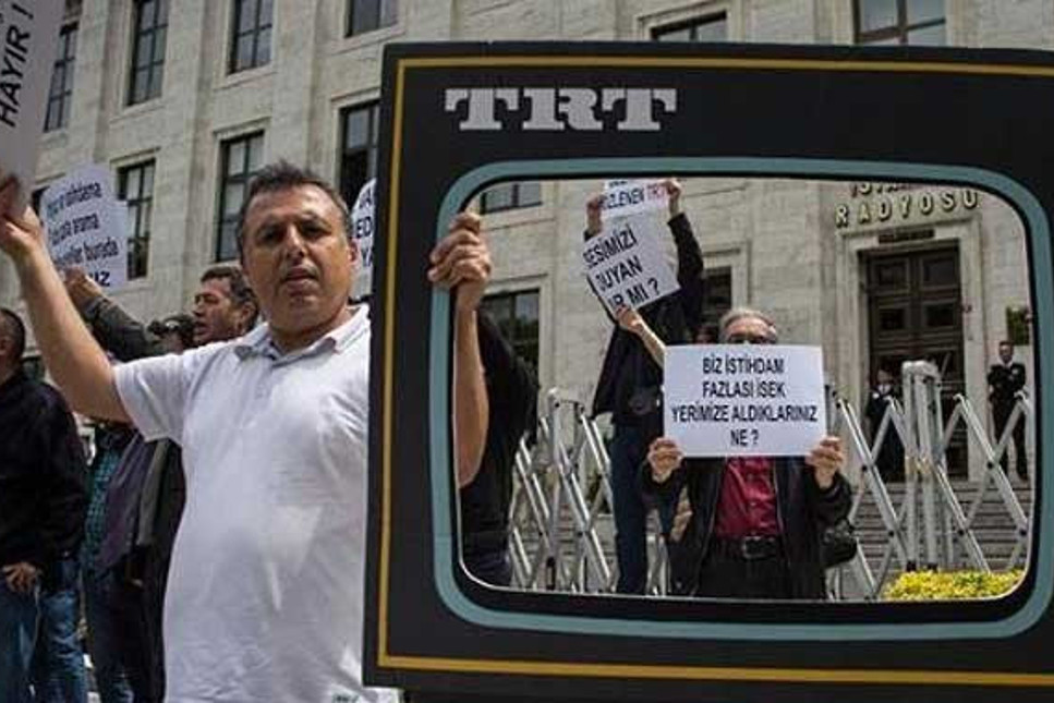 TRT çalışanları eyleme çıktı: Siyasi kadrolaşmaya hayır