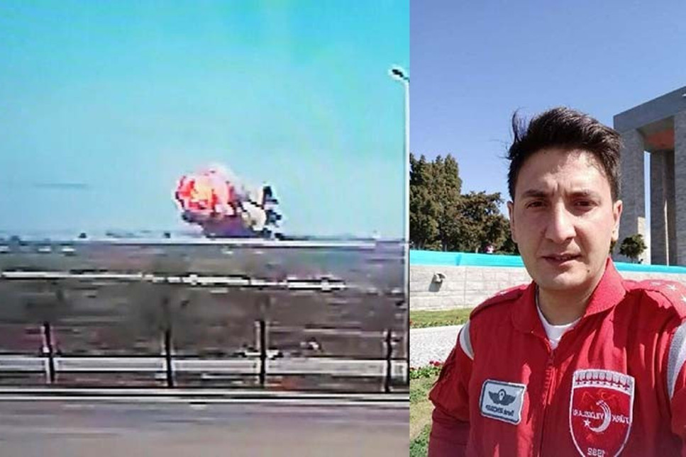 Trabzon'a şehit ateşi düştü! Uçağın düşme anı görüntülendi