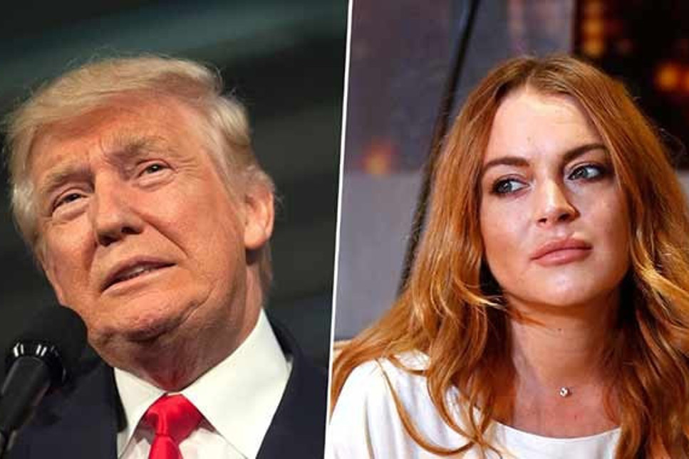 Trump'tan şok sözler: Lindsay Lohan yatakta harika