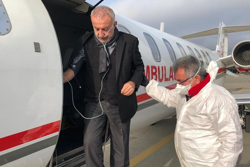 Türk iş insanı Surur Aydın, ambulans uçakla Türkiye’ye getirildi