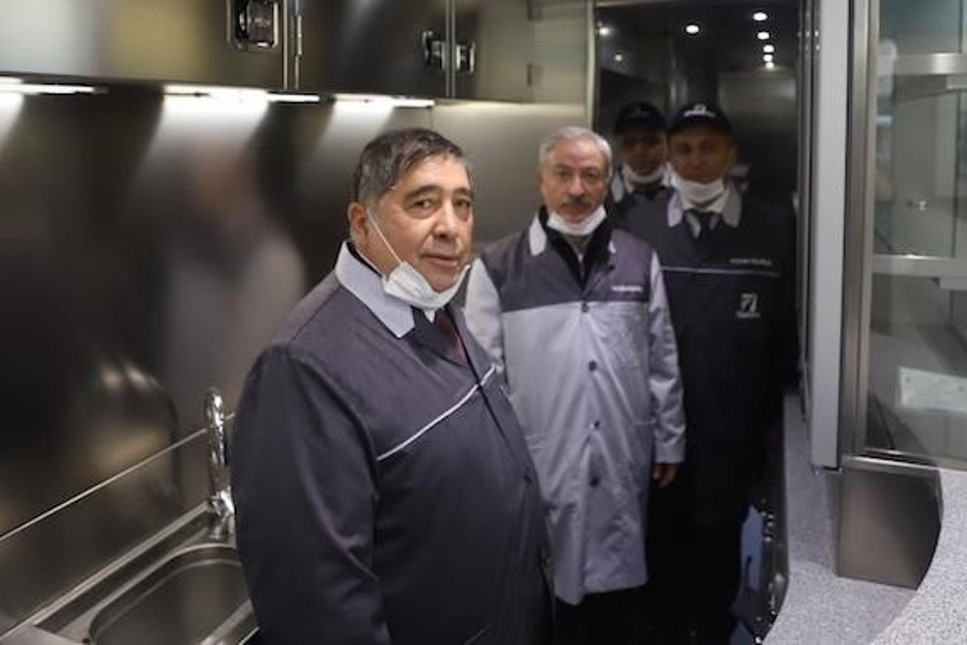 Türkiye’nin ilk yerli hızlı treninin mutfak setlerini Öztiryakiler yaptı