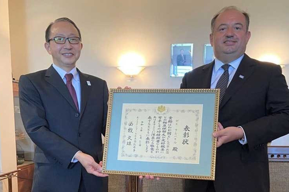 Zeki Sarıbekir'e Japonya'dan Başkonsolos Nişanı!