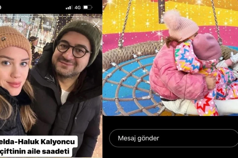 Kalyon çiftinin aile saadeti