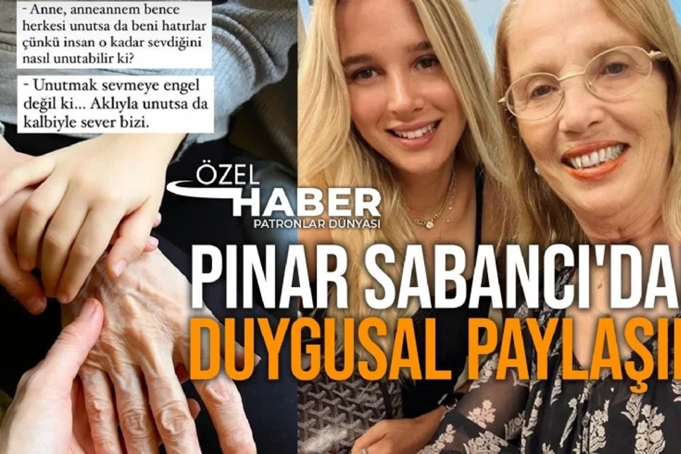 Pınar Sabancı, alzheimer olan annesi, çocuğu ve kendisinin arasında geçen bir diyaloğu sosyal medyasından bir fotoğrafla paylaştı.