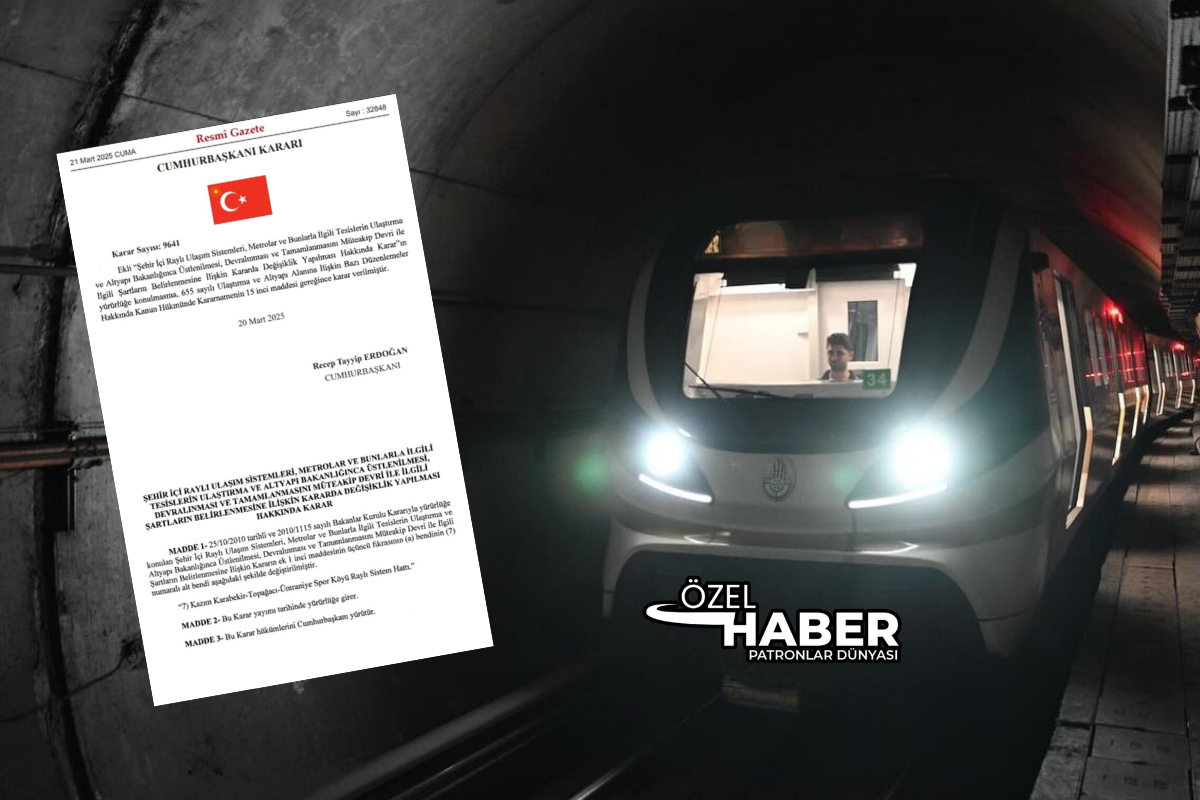 Cumhurbaşkanlığı’nın metro kararının ardındaki sırrı Patronlar Dünyası açıklıyor