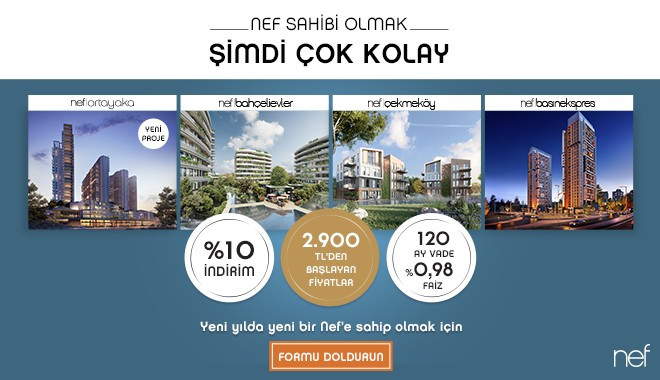 Nef projelerinde yüzde 10 indirime ek 120 için yüzde 0.98 kredi fırsatı