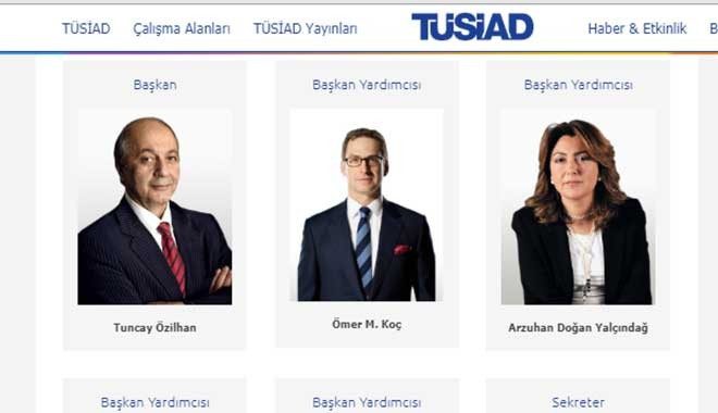 TÜSİAD'ın internet sitesinde çok büyük hata